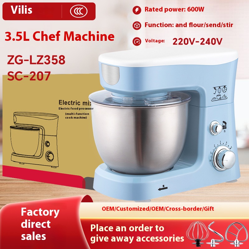 3.5L food processor and dough machine small mixer egg beater dough kneader factory